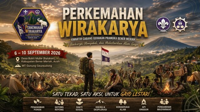 Kwarcab Bener Meriah Gelar Perkemahan Wirakarya, Ada Aksi Tanam Pohon di Gunung Geureudong